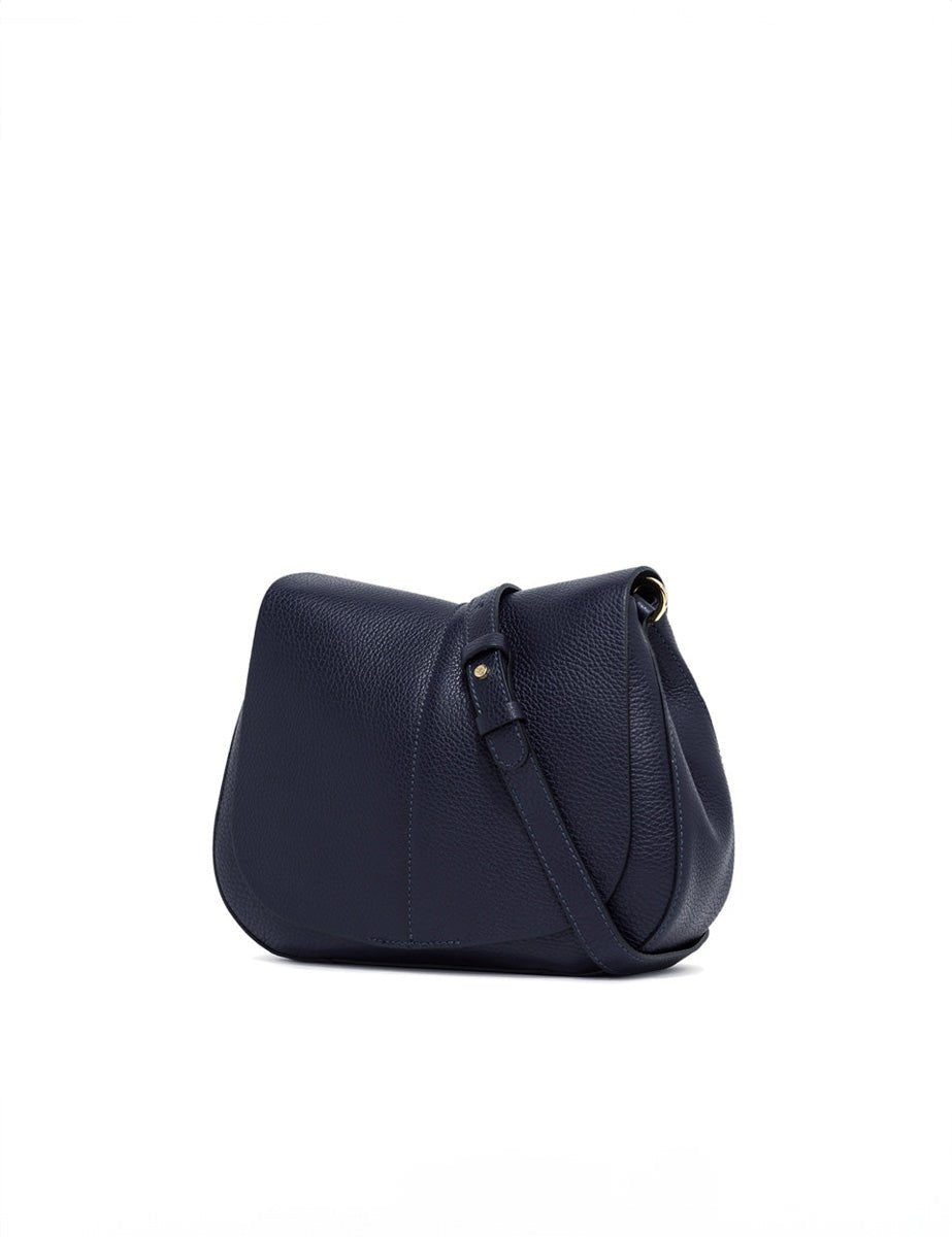 borsa pelle helena round navy - gianni chiarini - clutch