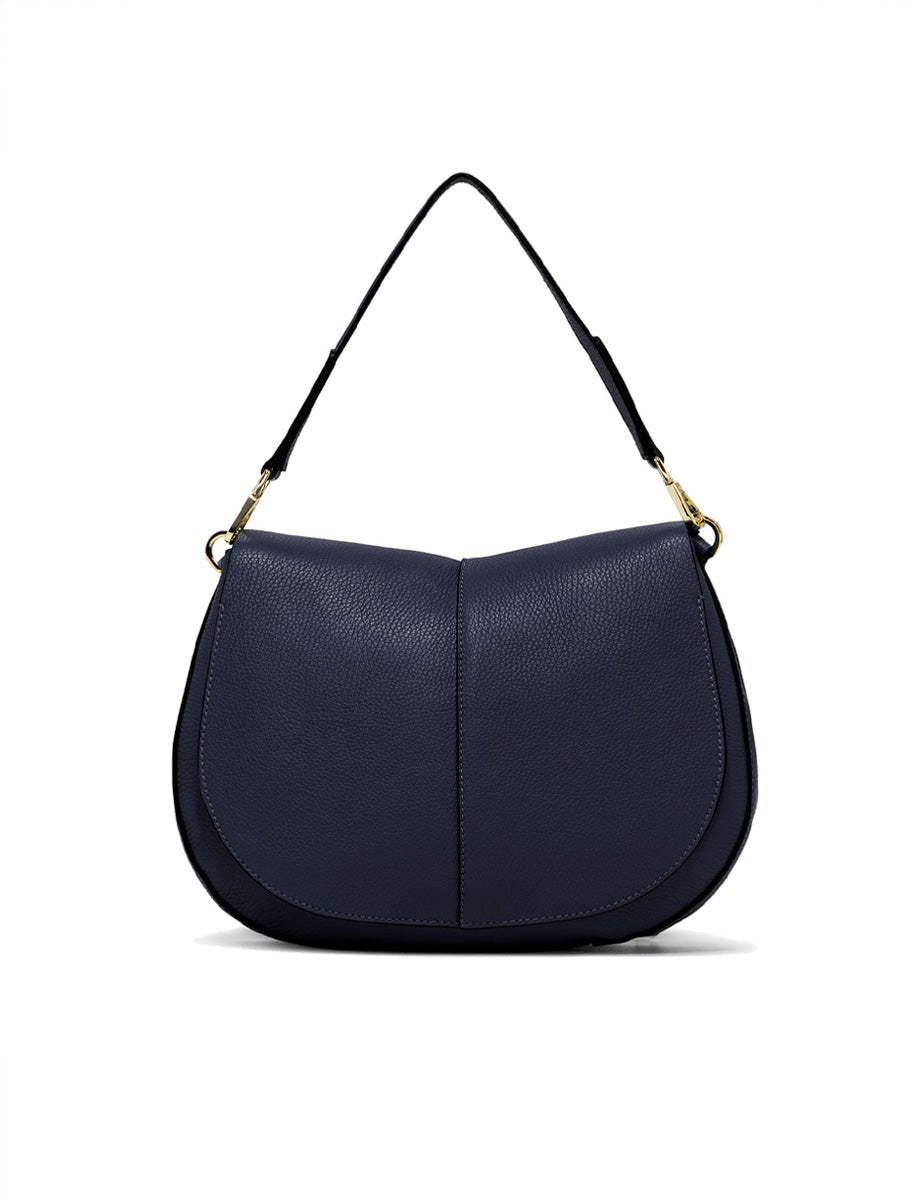 borsa pelle helena round navy - gianni chiarini - clutch