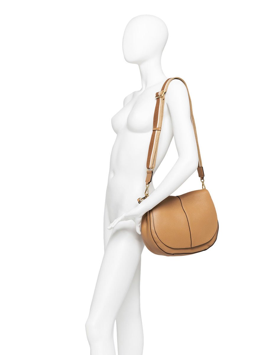 borsa pelle helena round nero - gianni chiarini - clutch