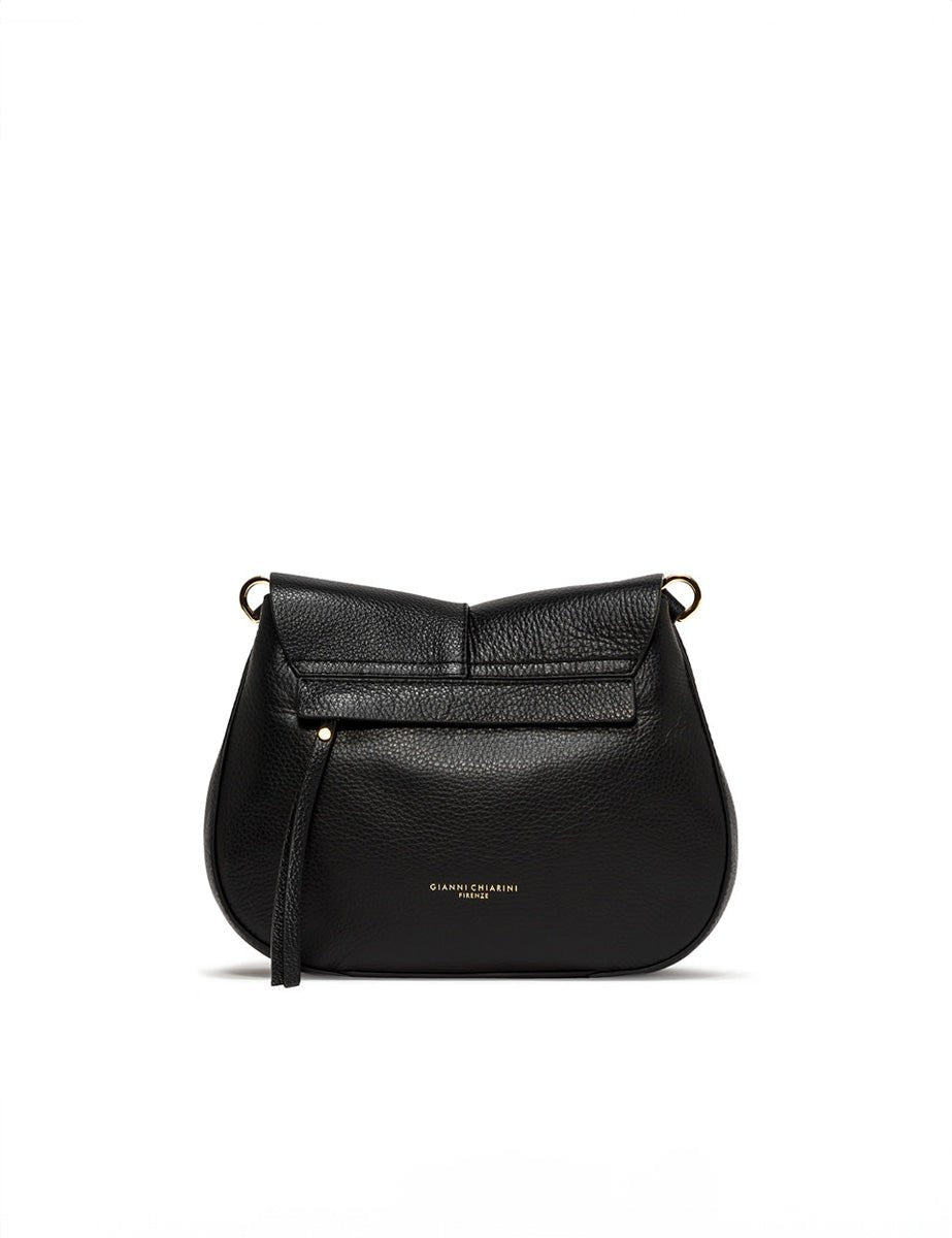 borsa pelle helena round nero - gianni chiarini - clutch