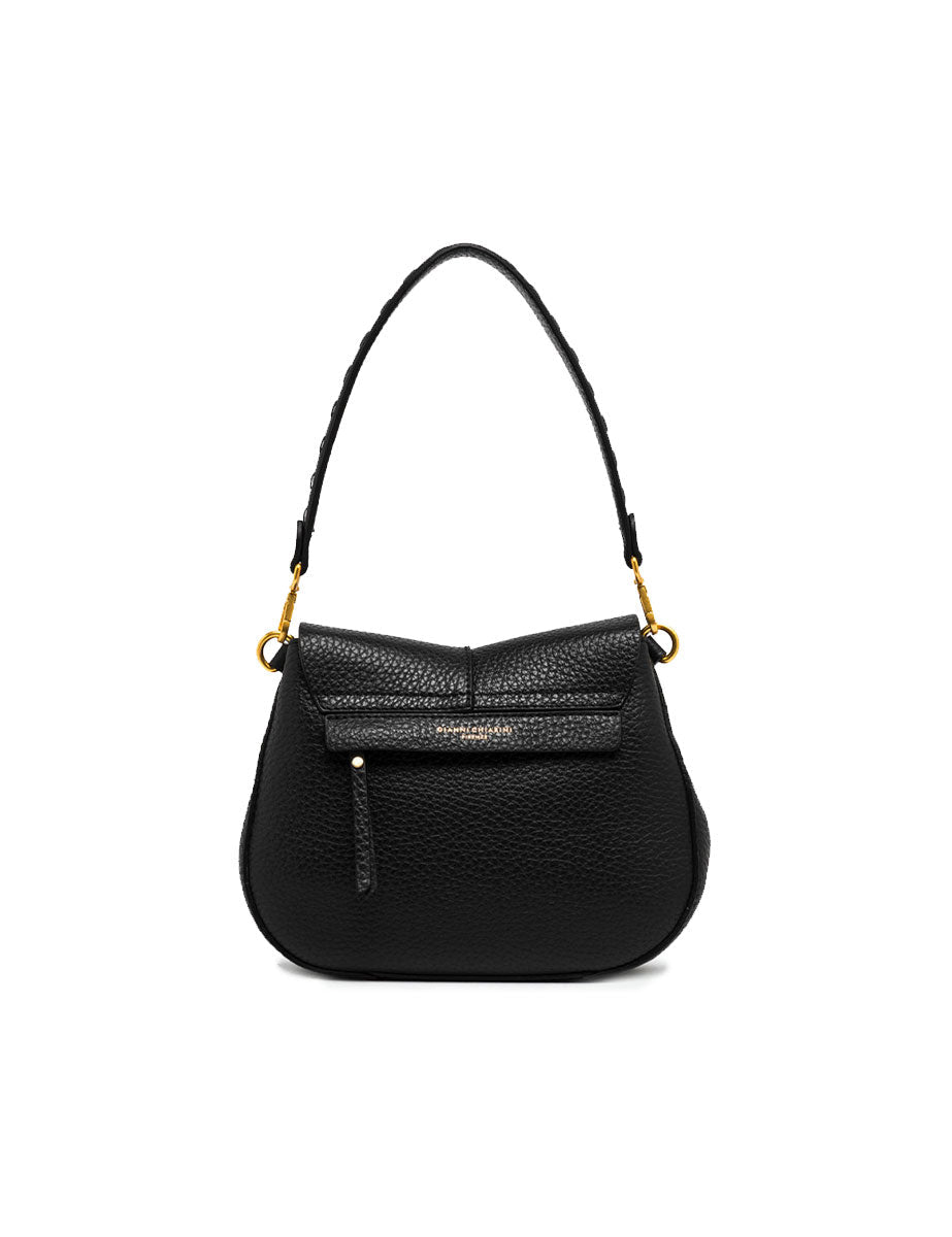 borsa pelle helena round nero - gianni chiarini - clutch