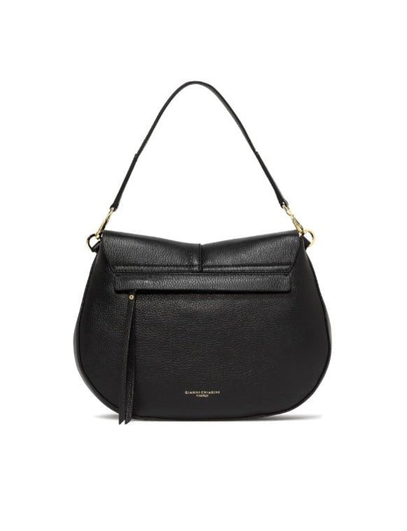 borsa pelle helena round nero - gianni chiarini - clutch