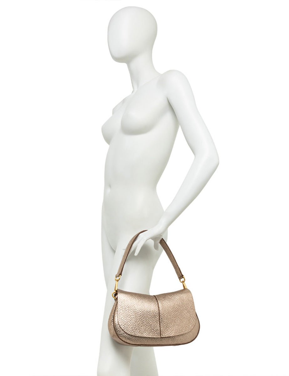 borsa pelle helena round pink salt - gianni chiarini - clutch