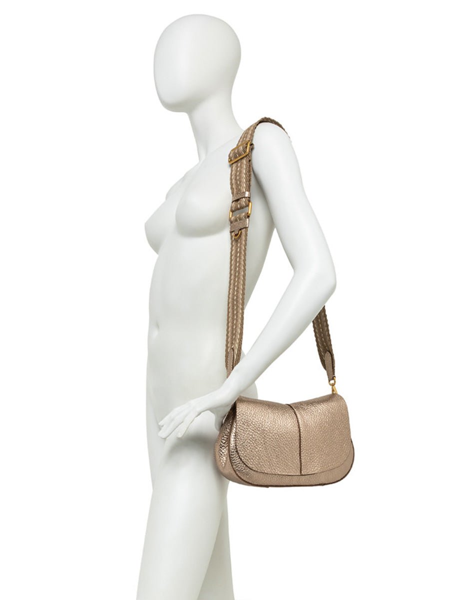 borsa pelle helena round pink salt - gianni chiarini - clutch