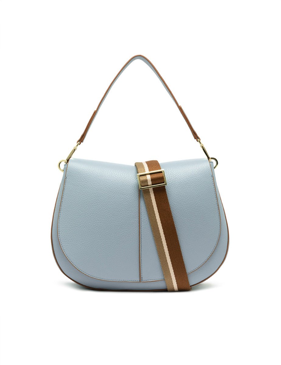 borsa pelle helena round sky - gianni chiarini - clutch