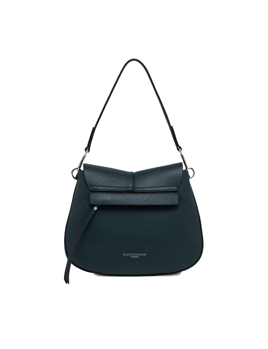 borsa pelle helena round verde - gianni chiarini - clutch