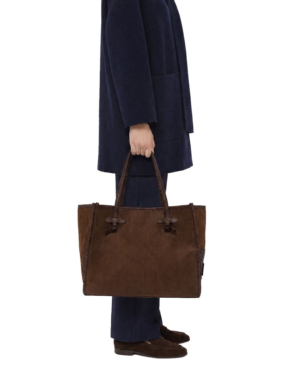 borsa pelle marcella marrone - gianni chiarini - shopper