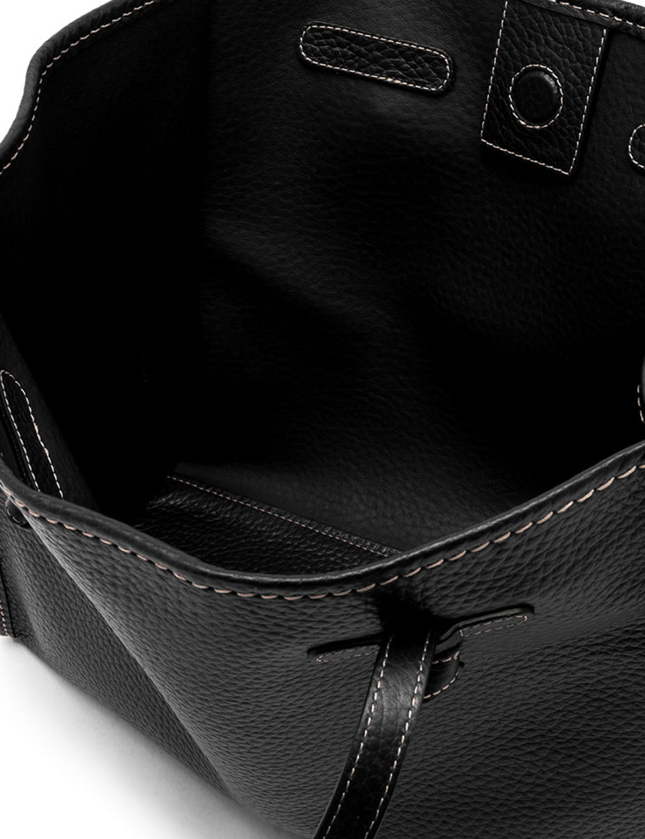borsa pelle marcella nero - gianni chiarini - shopper