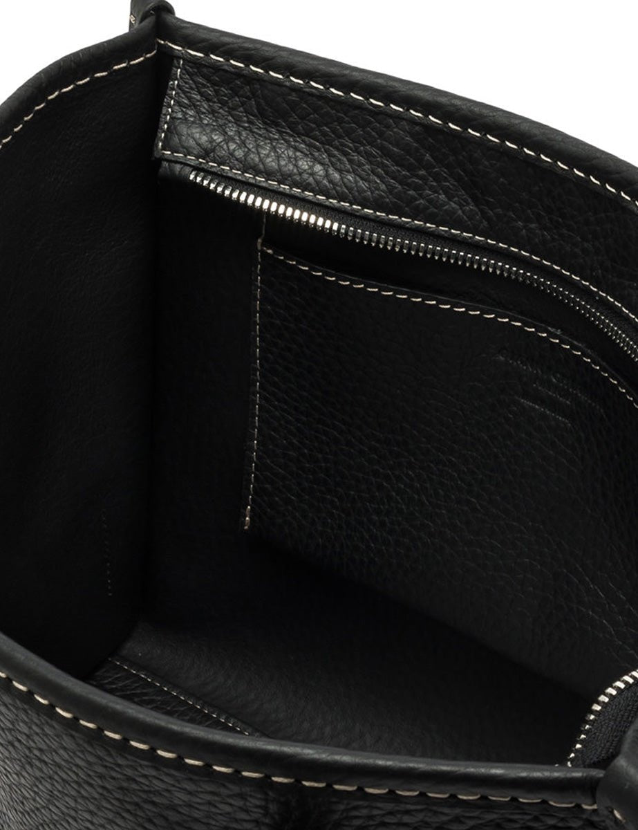 borsa pelle marcella nero - gianni chiarini - shopper