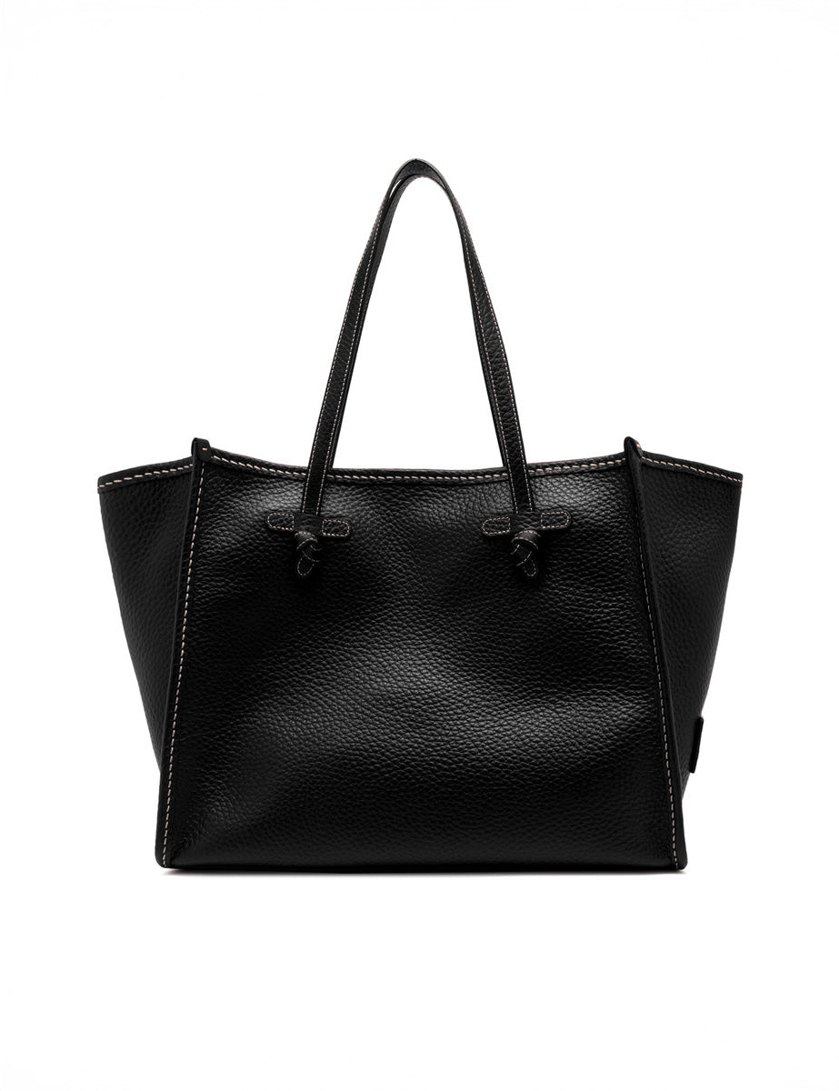borsa pelle marcella nero - gianni chiarini - shopper