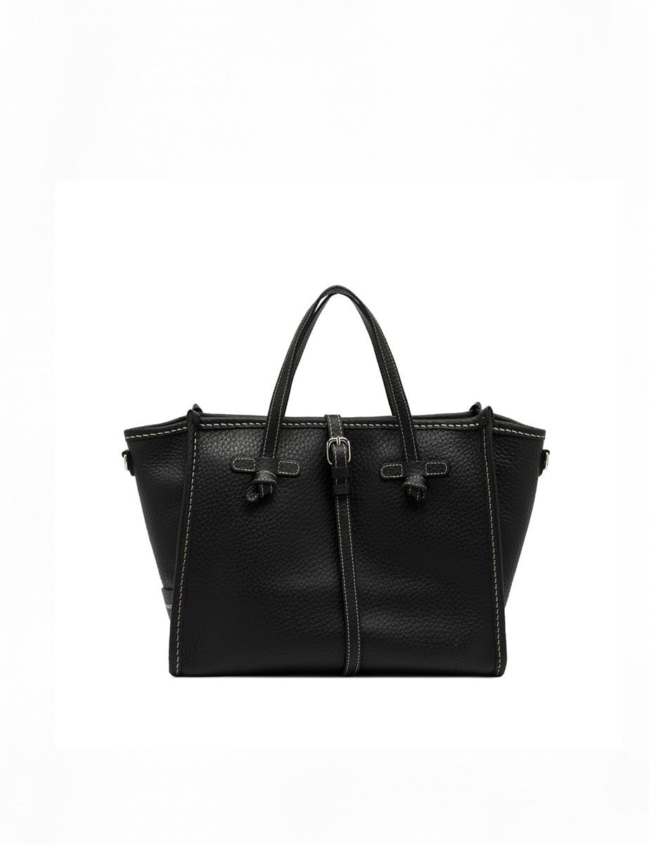 borsa pelle marcella nero - gianni chiarini - shopper