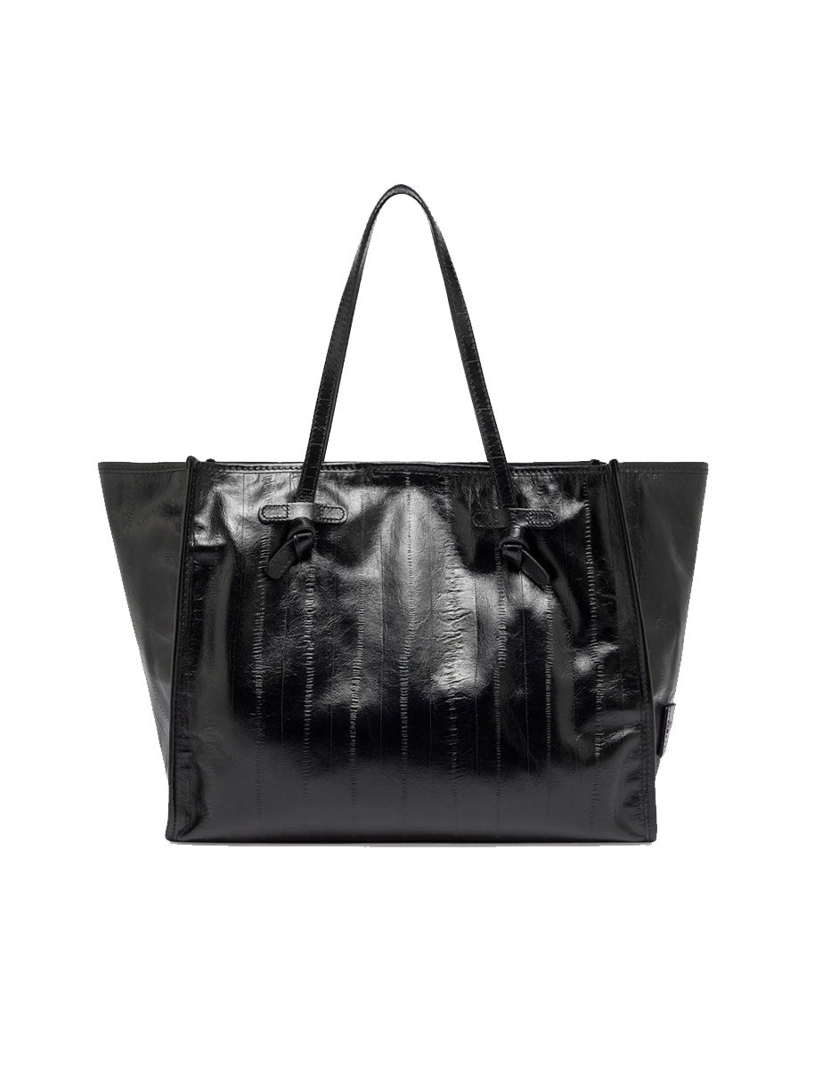 borsa pelle marcella nero - gianni chiarini - shopper