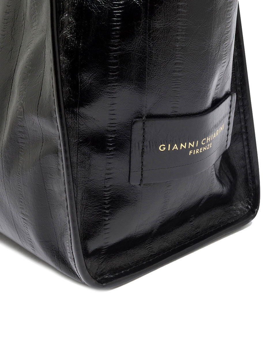 borsa pelle marcella nero - gianni chiarini - shopper