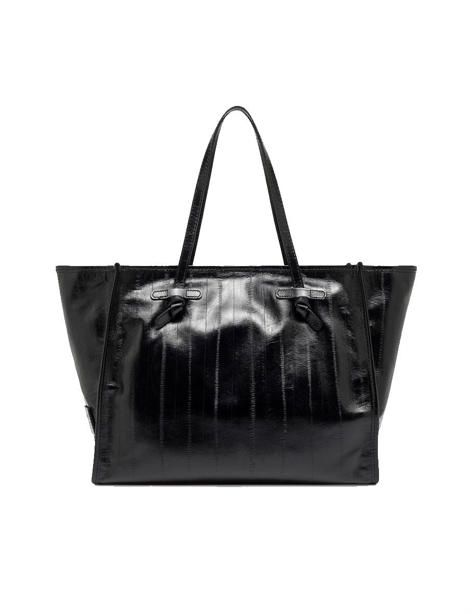 borsa pelle marcella nero - gianni chiarini - shopper