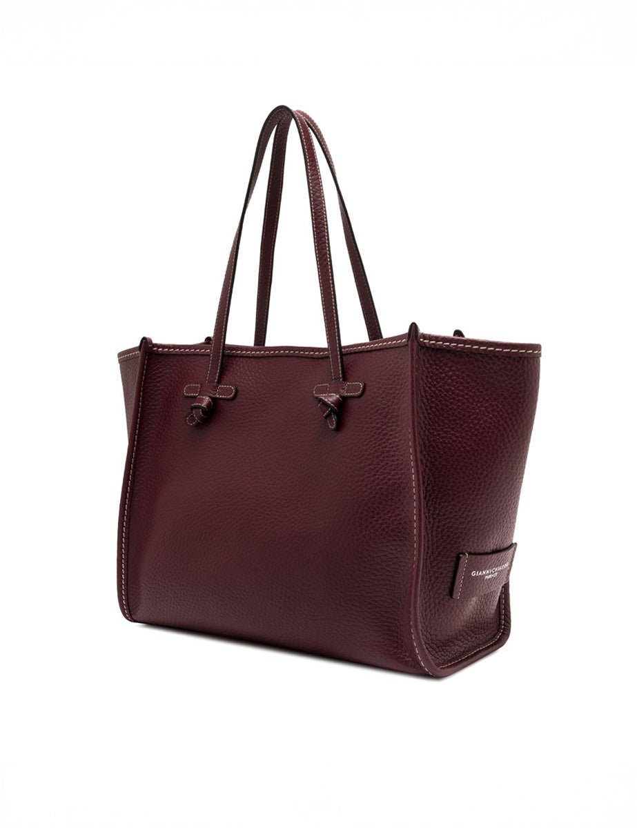 borsa pelle marcella wine berry - gianni chiarini - shopper