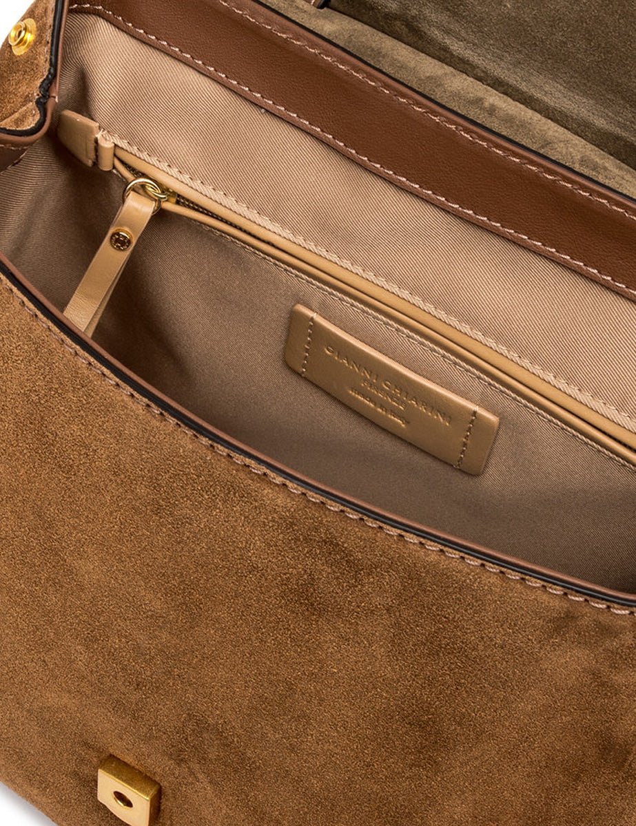borsa pelle marlene cognac - gianni chiarini - shopper