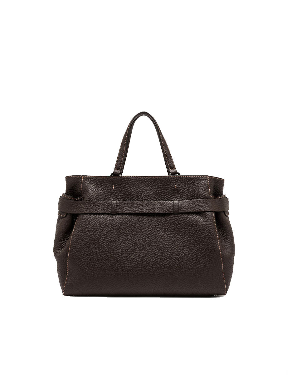 borsa pelle miranda marrone scuro - gianni chiarini - shopper