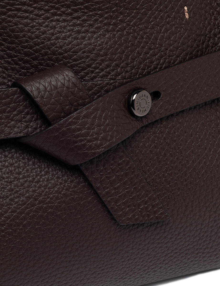 borsa pelle miranda marrone scuro - gianni chiarini - shopper