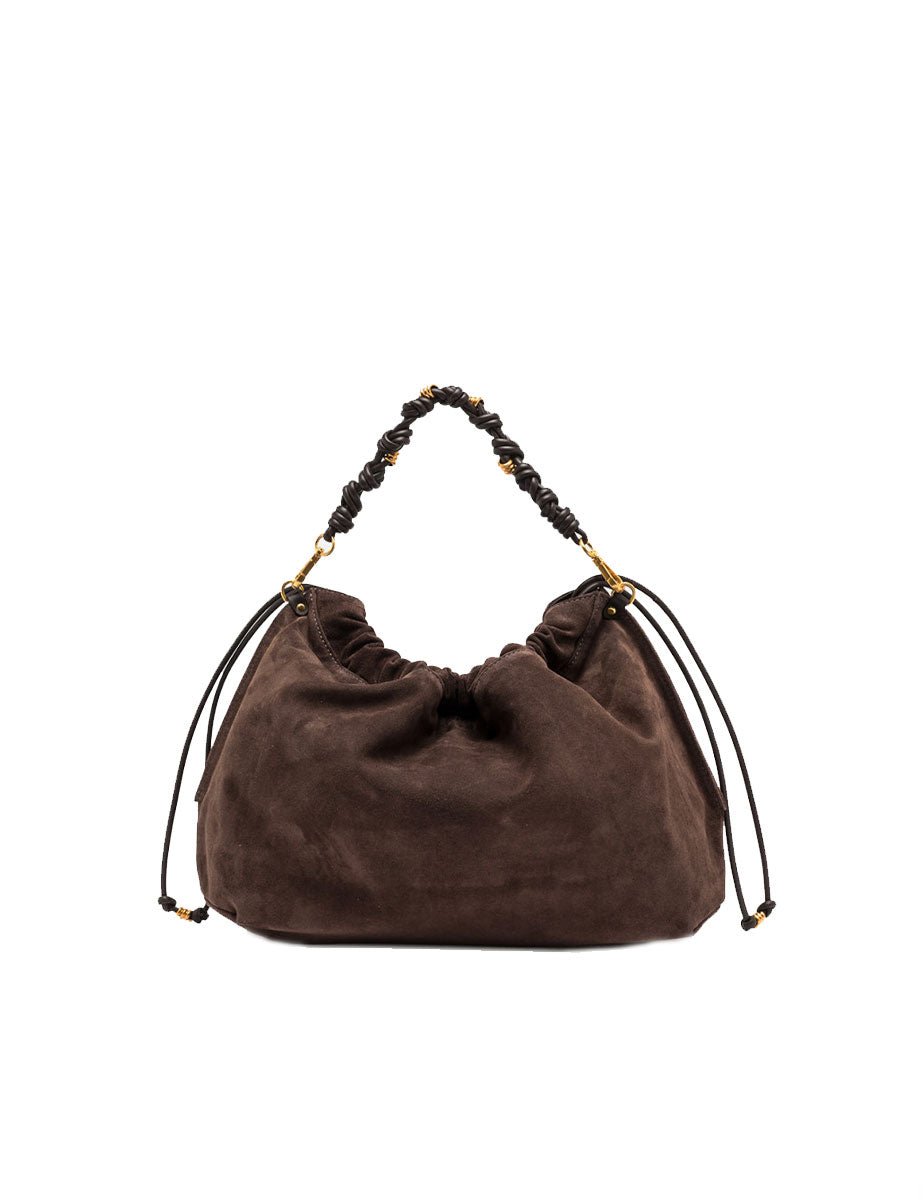 borsa pelle morgana marrone scuro - gianni chiarini - clutch