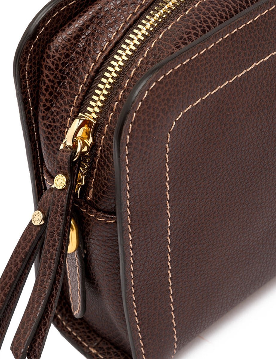 borsa pelle olly dark brown - gianni chiarini - clutch