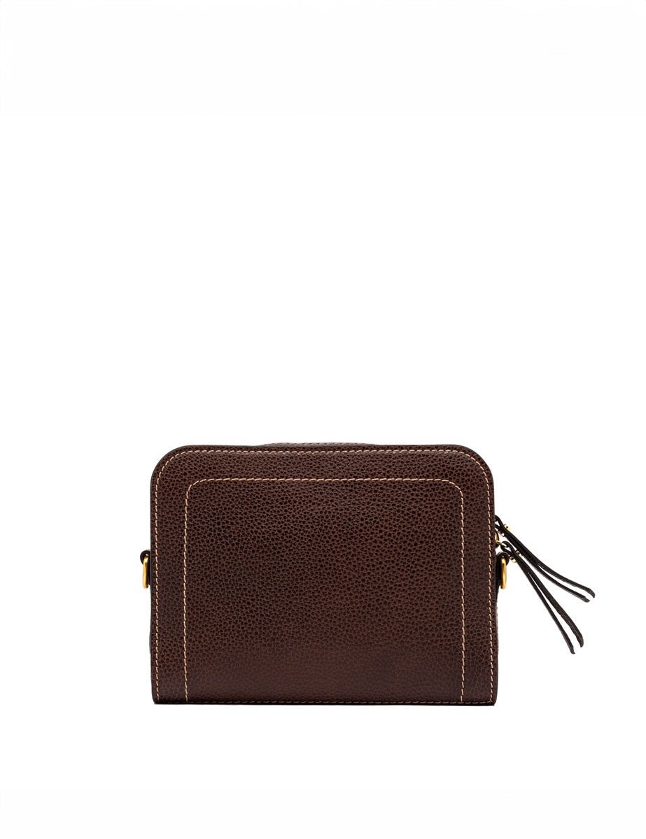 borsa pelle olly dark brown - gianni chiarini - clutch