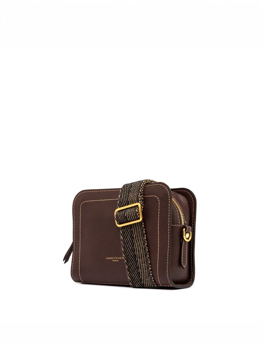 borsa pelle olly dark brown - gianni chiarini - clutch