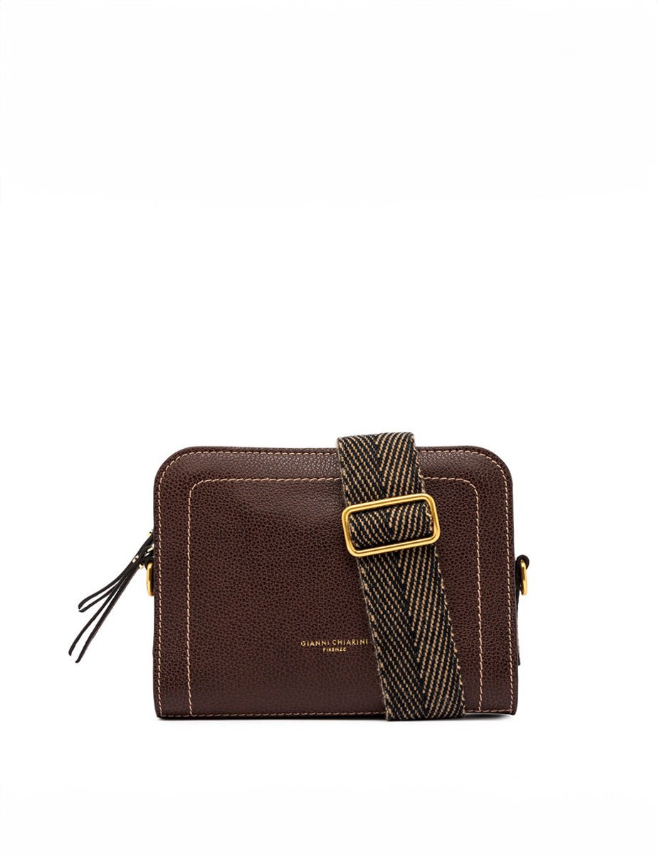 borsa pelle olly dark brown - gianni chiarini - clutch