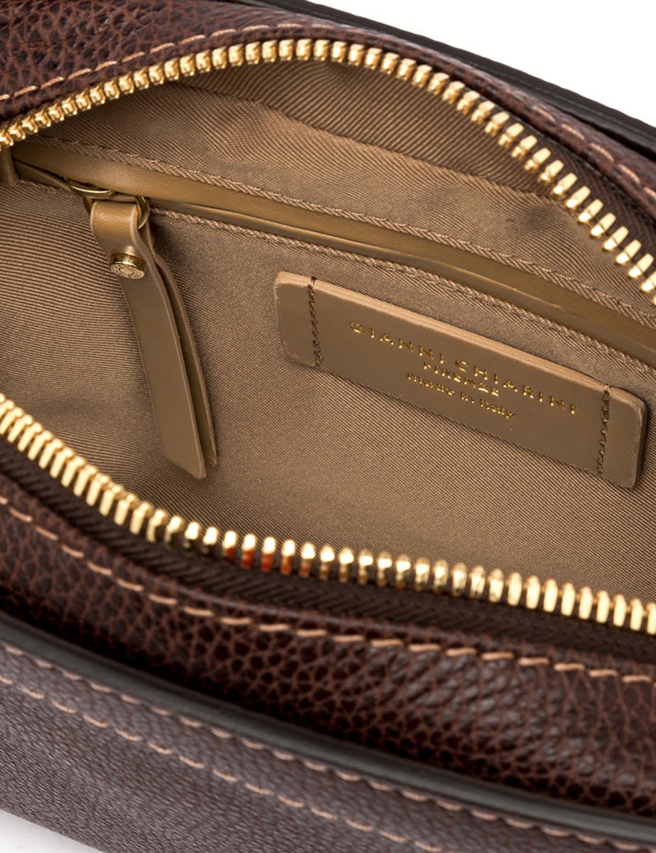 borsa pelle olly dark brown - gianni chiarini - clutch