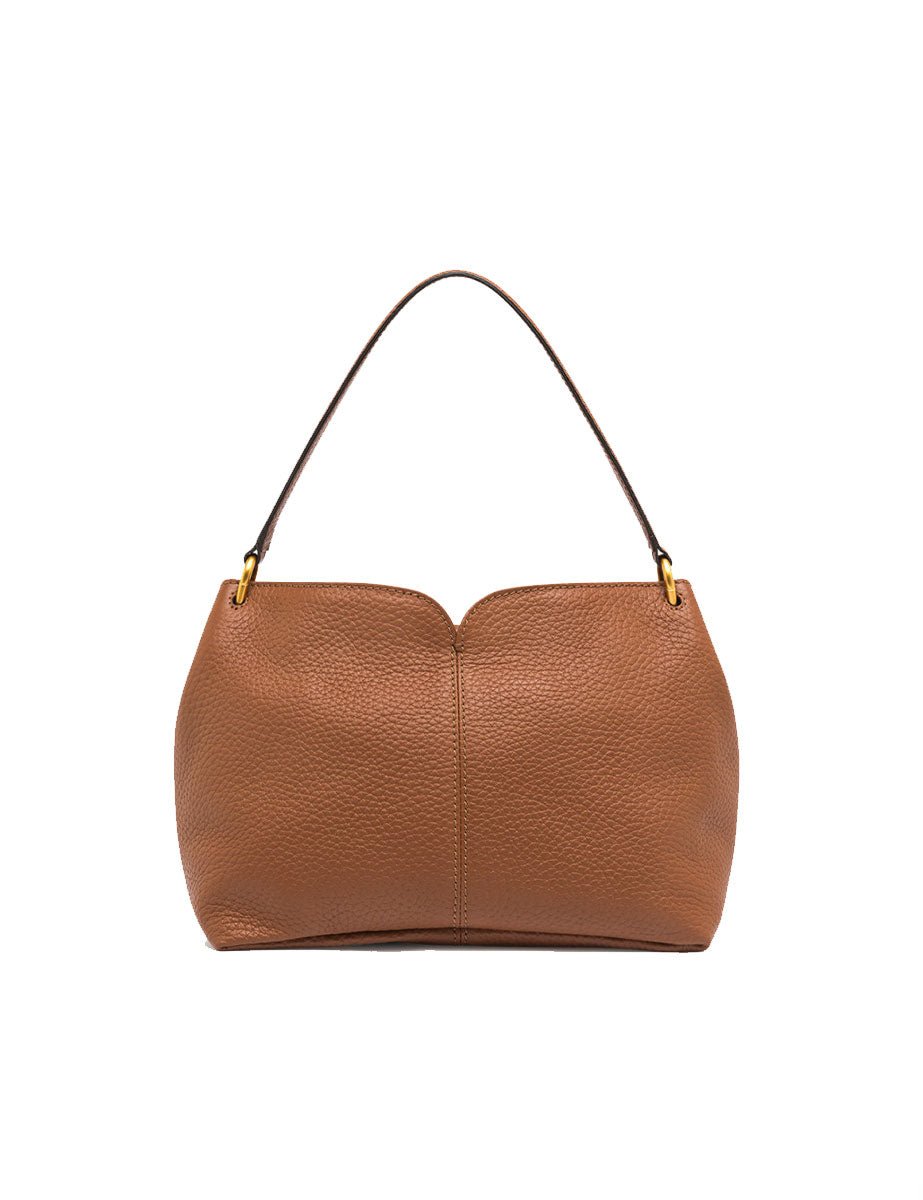 borsa pelle sandra marrone noce - gianni chiarini - clutch