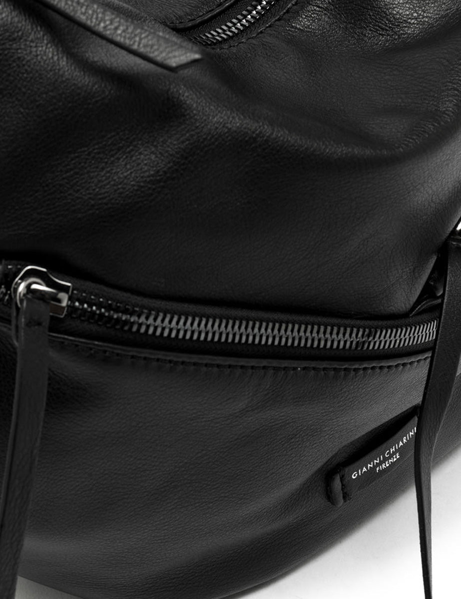 borsa pelle shania nero - gianni chiarini - shopper