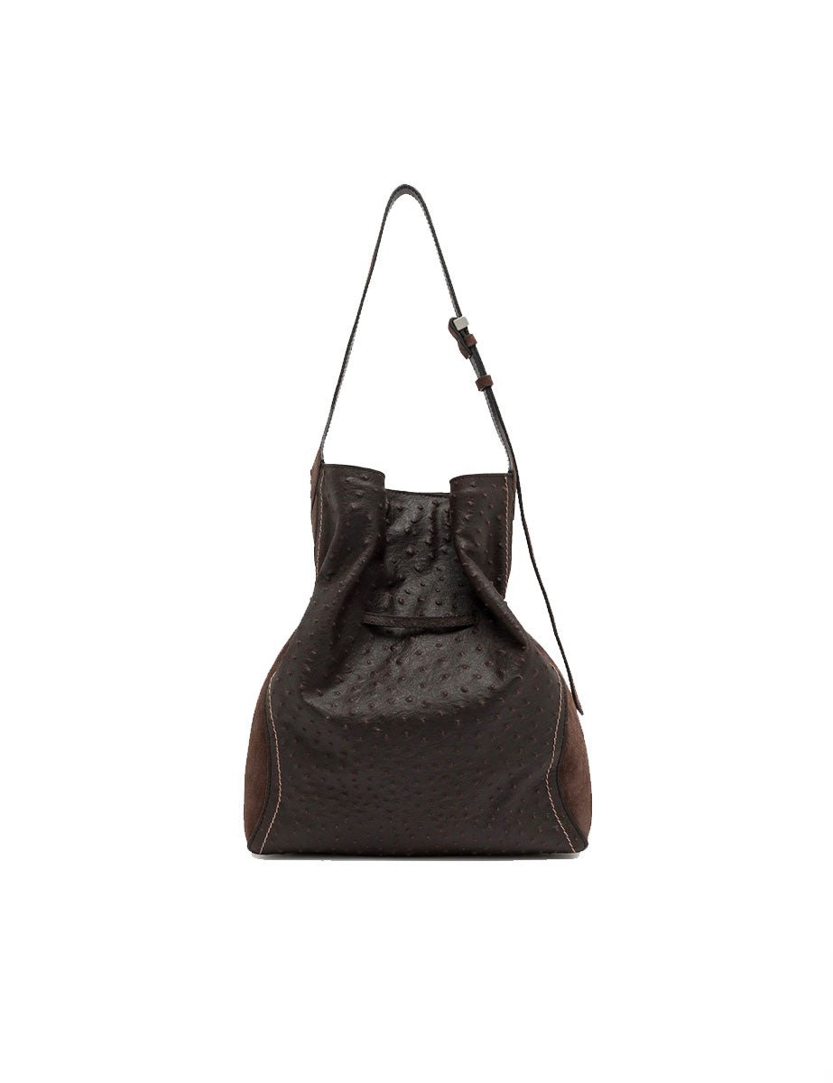 borsa pelle sienna marrone scuro - gianni chiarini - shopper