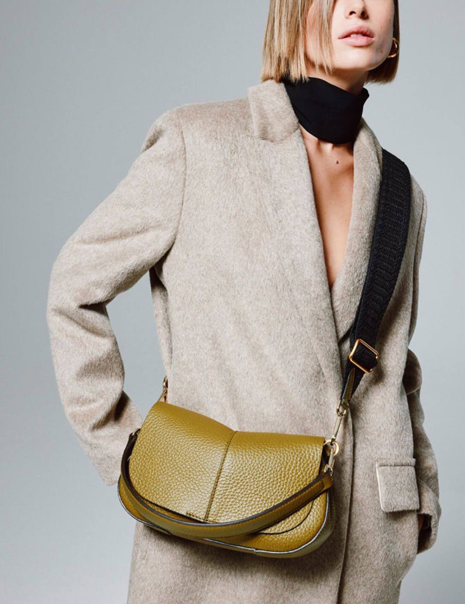 borsa pelle small helena round castoro - gianni chiarini - clutch