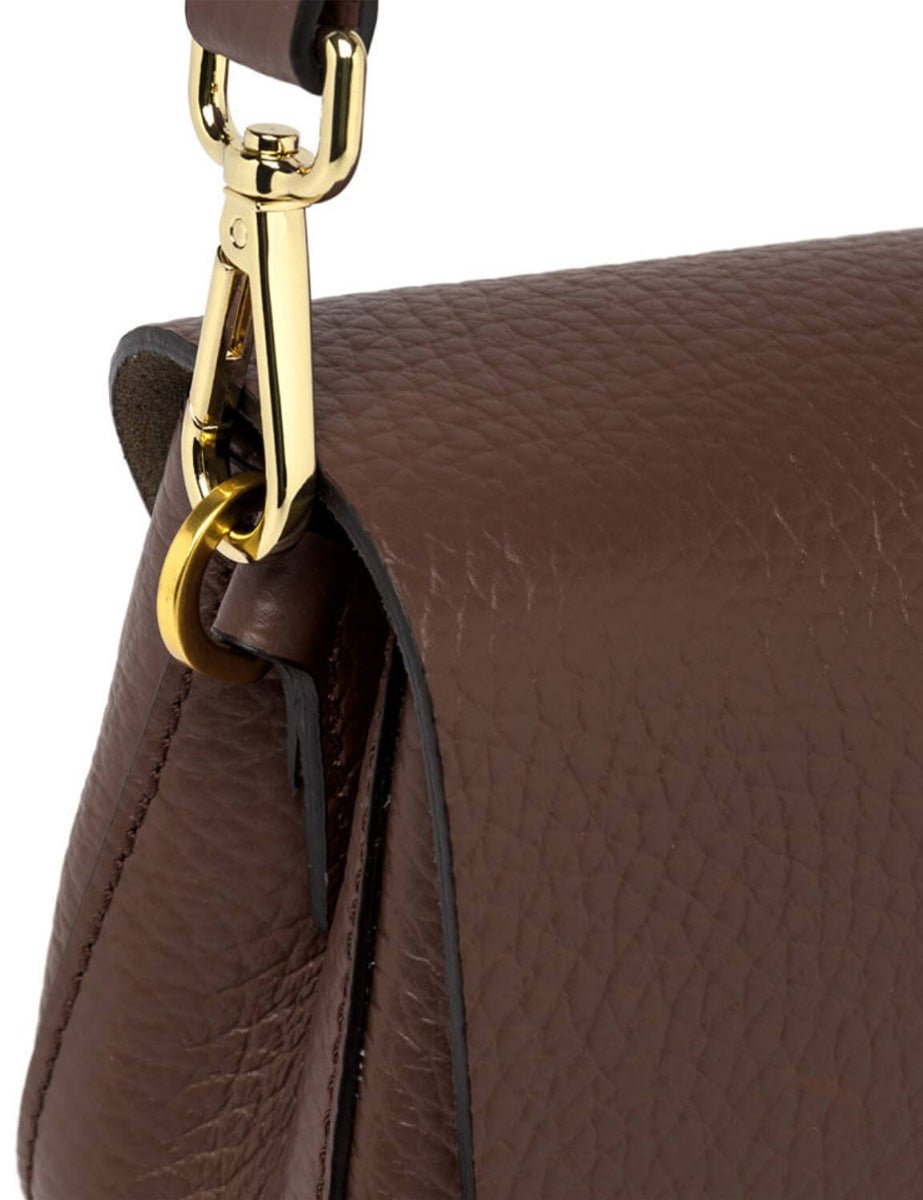 borsa pelle small helena round castoro - gianni chiarini - clutch