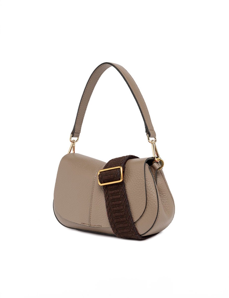 borsa pelle small helena round dove - gianni chiarini - clutch