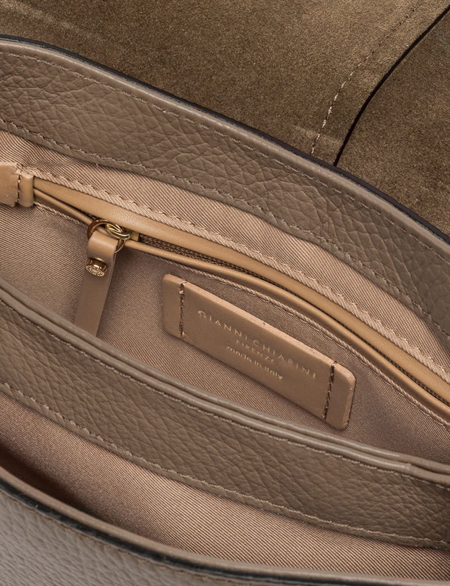 borsa pelle small helena round dove - gianni chiarini - clutch