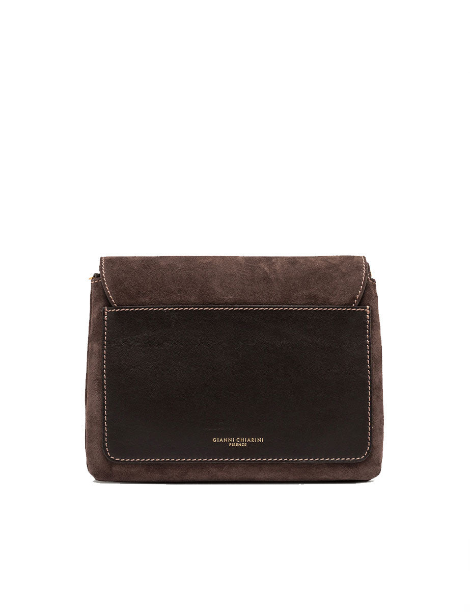 borsa pelle three marrone scuro - gianni chiarini - clutch