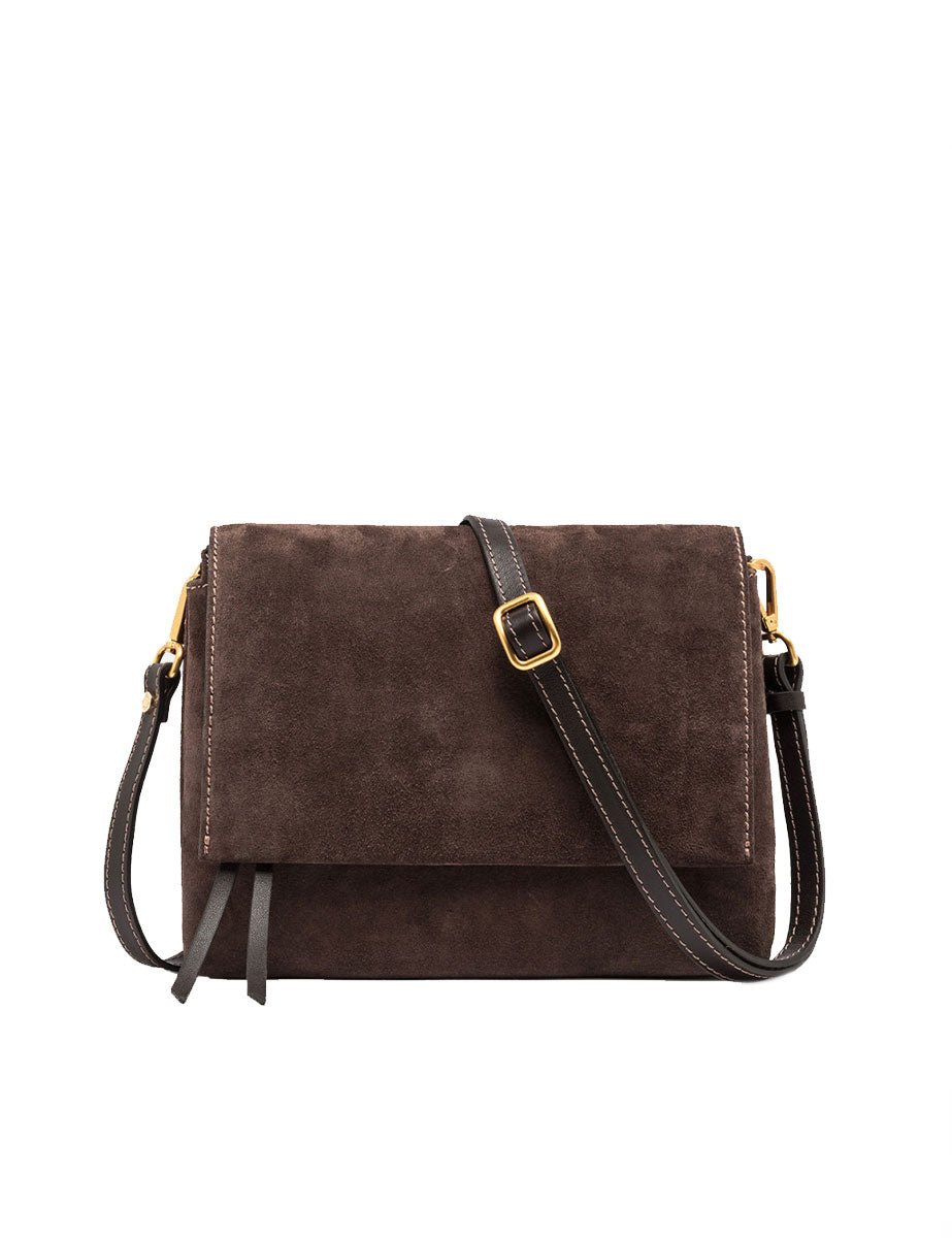 borsa pelle three marrone scuro - gianni chiarini - clutch
