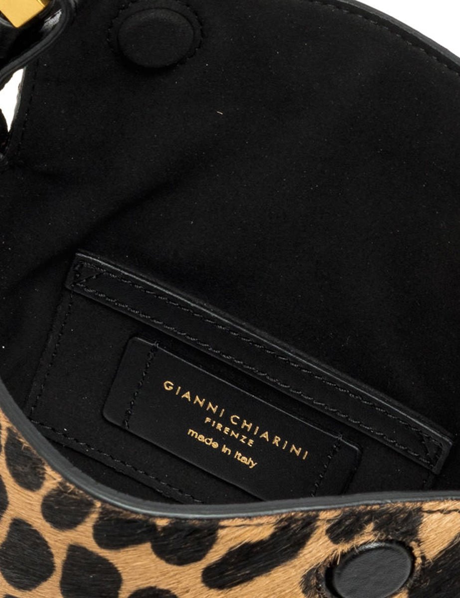borsa penelope leo nero - gianni chiarini - clutch