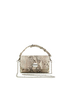borsa pitone interno camoscio roccia - unica bag lab - clutch