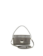 borsa pitone interno seta grigio - unica bag lab - clutch