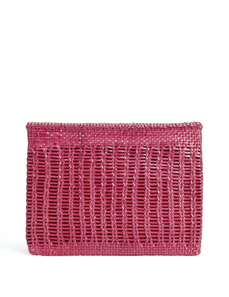 borsa saba maxi intreccio lipstick - vipera - clutch