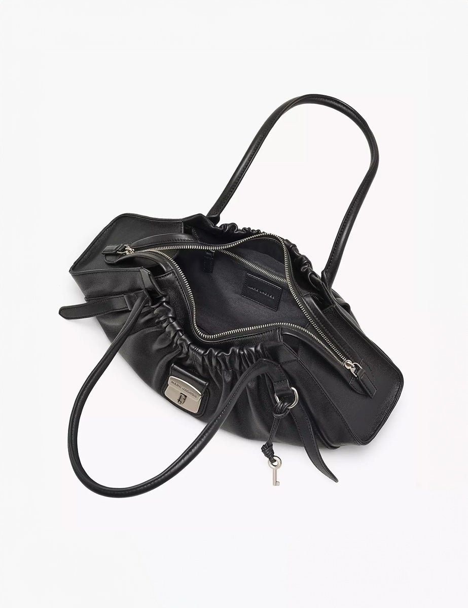 borsa satchel pelle nero - marc jacobs - shopper