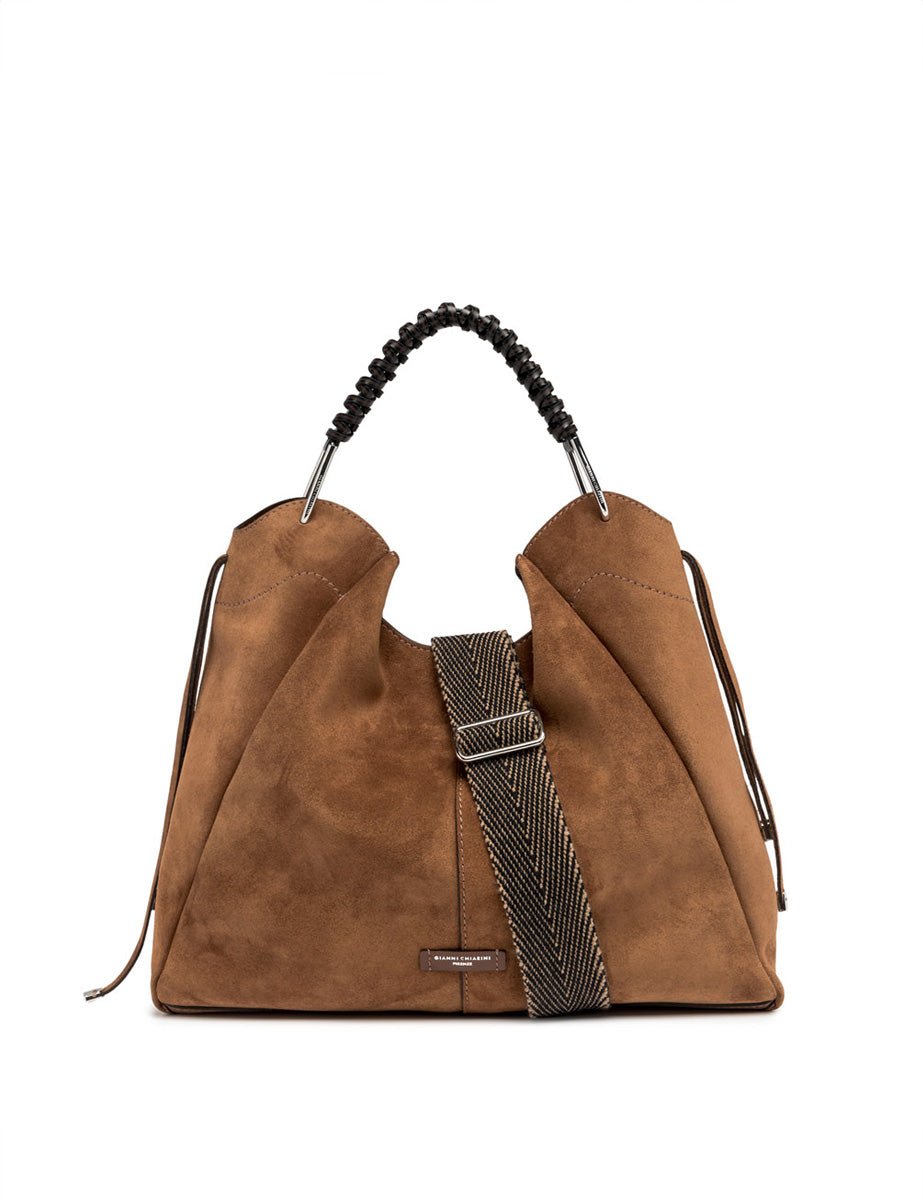 borsa scamosciata era cognac - gianni chiarini - shopper