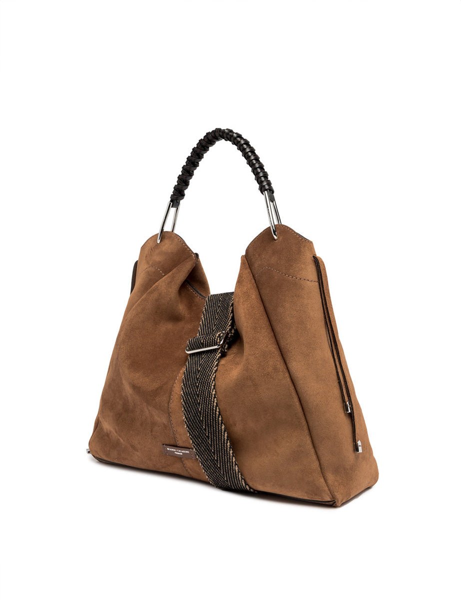 borsa scamosciata era cognac - gianni chiarini - shopper