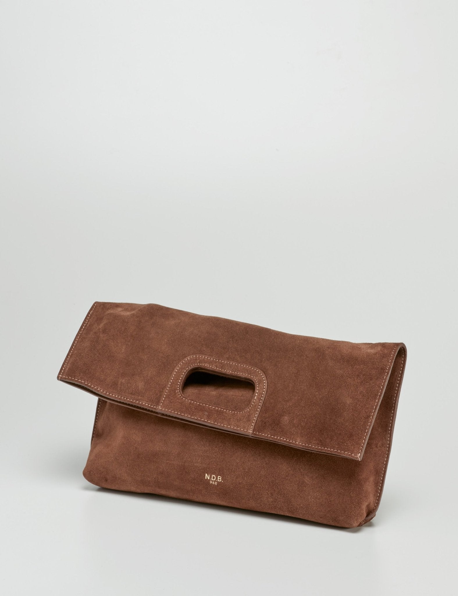 borsa scamosciata pieghevole marrone chiaro - ndb968 - shopper