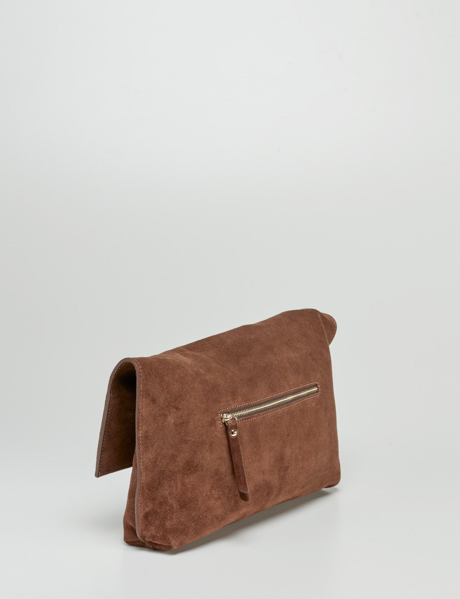 borsa scamosciata pieghevole marrone chiaro - ndb968 - shopper