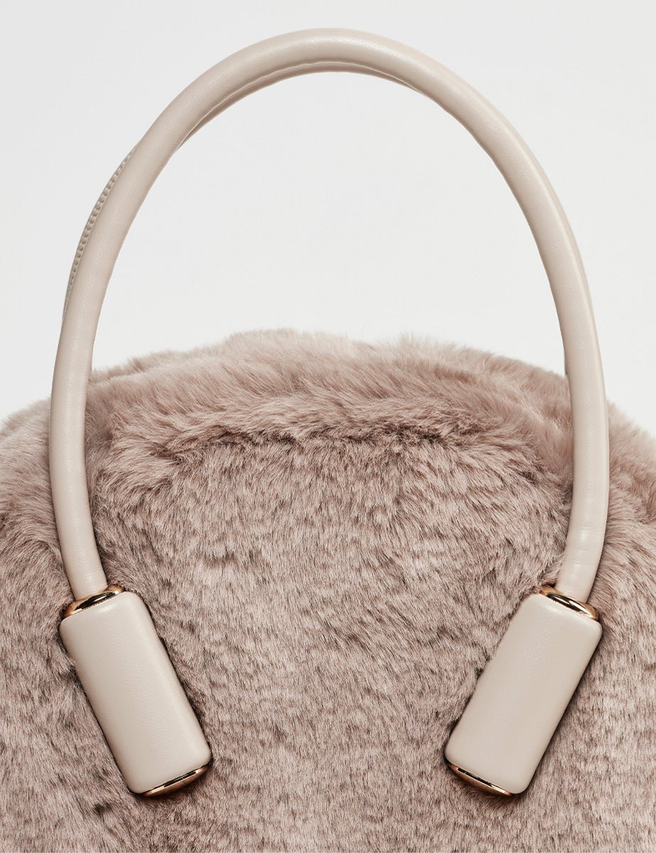 borsa selene fur praline - the moire - shopper