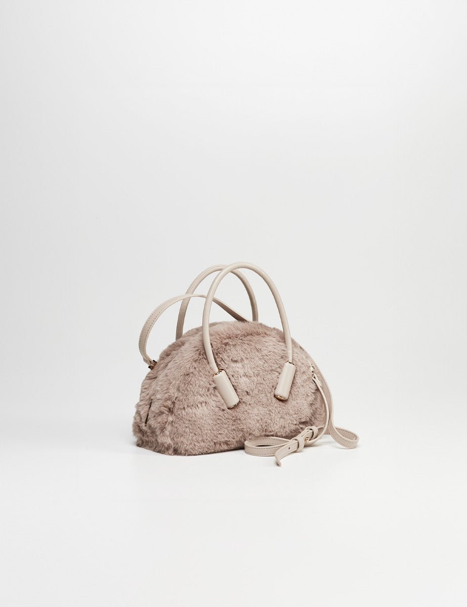 borsa selene fur praline - the moire - shopper