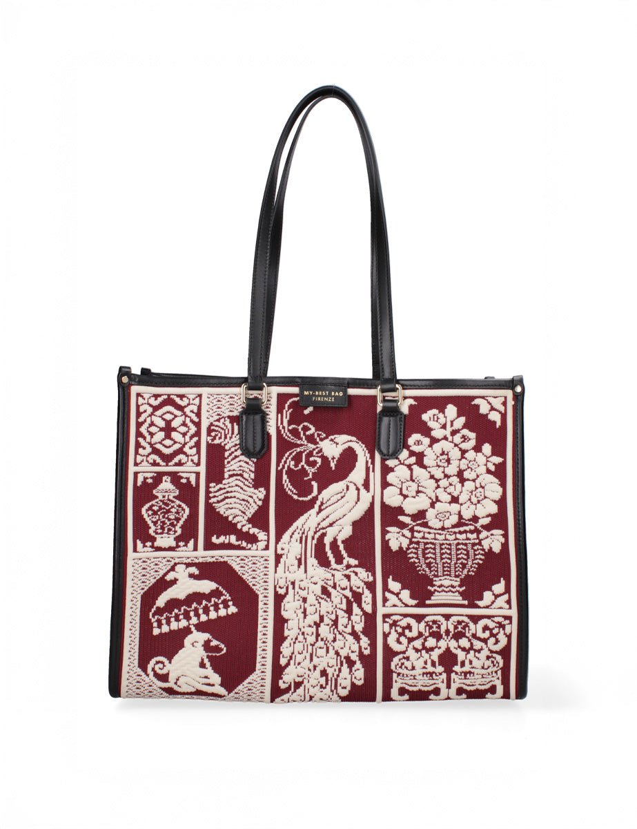 borsa shopper big azulejos bordeaux - my best bag - shopper