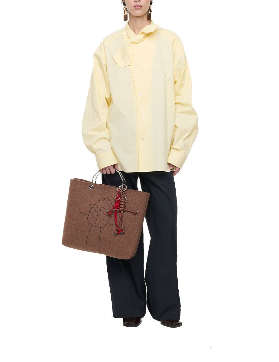 borsa shopper big marrone bruciato - plan c - shopper